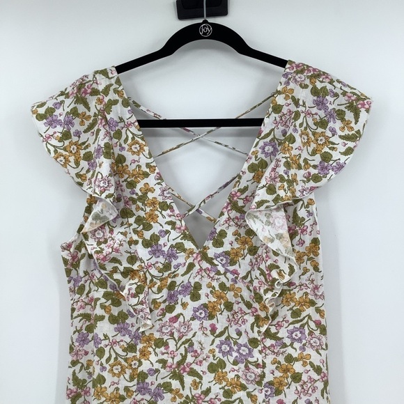 Rails Constance Linen Midi Dress Tansy Size Large Sun Dress Sundress Brunch NWT - Picture 8 of 15